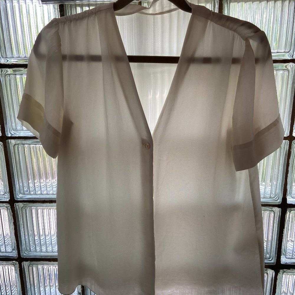 Aritzia cream blouse